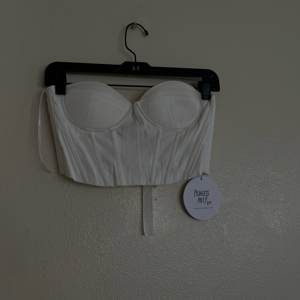 Princess Polly Cream Bustier Bra